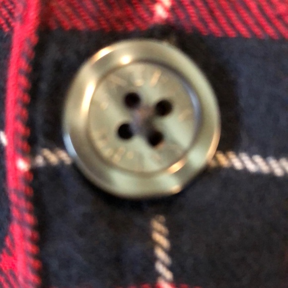 RALPH LAUREN size L/XL Plaid Cotton Flannel ButtonFront Sleep Shirt Cozy Cabin - Picture 9 of 11